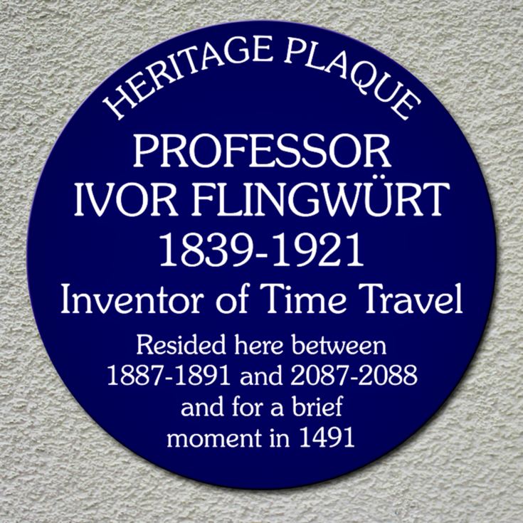 Personalised Spoof Blue Heritage Plaque product image