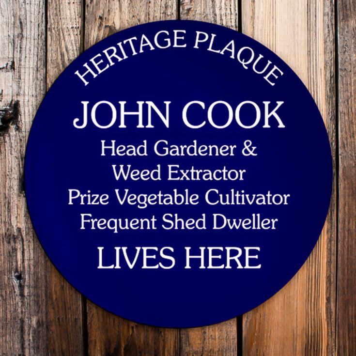 Fathers Day Personalised Spoof Blue Heritage Plaque product image