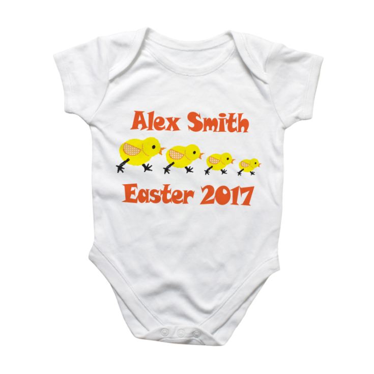 Easter Chick Personalised Baby Grow product image