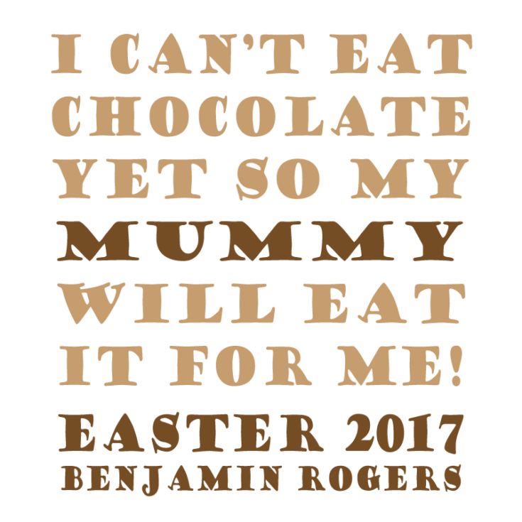 Eat My Easter Chocolate Personalised Baby Grow product image