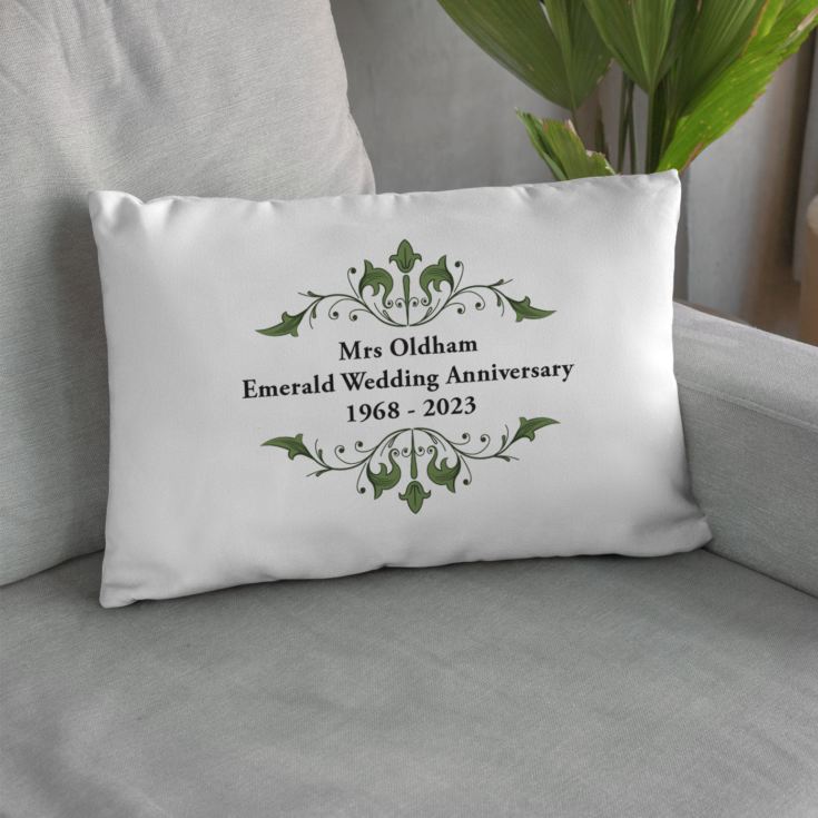 Personalised Emerald Anniversary Pillowcases product image