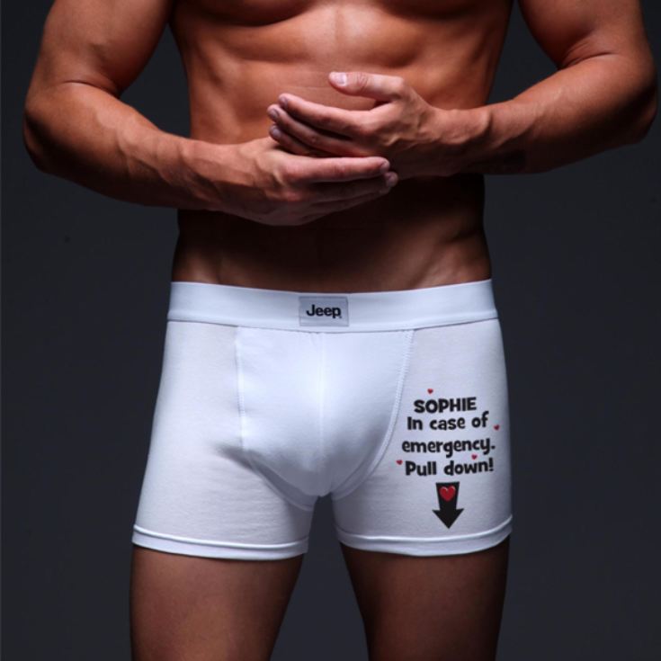 In Case of Emergency Personalised Boxer Shorts product image