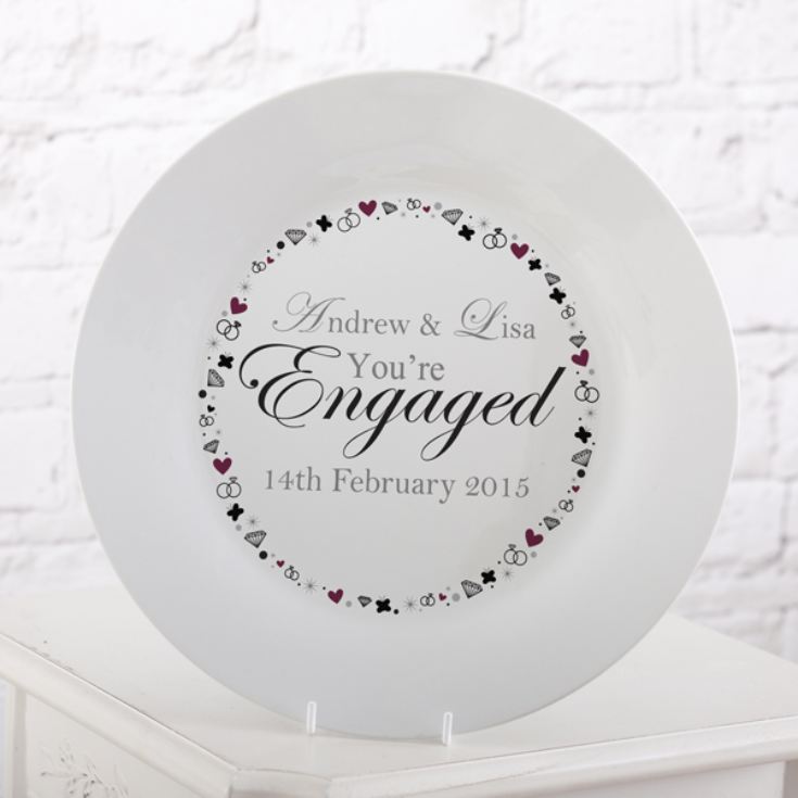 Personalised You're Engaged Plate product image