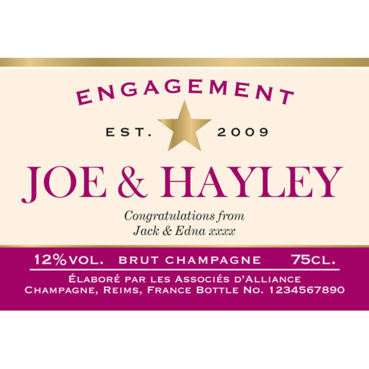 Personalised Engagement Champagne product image