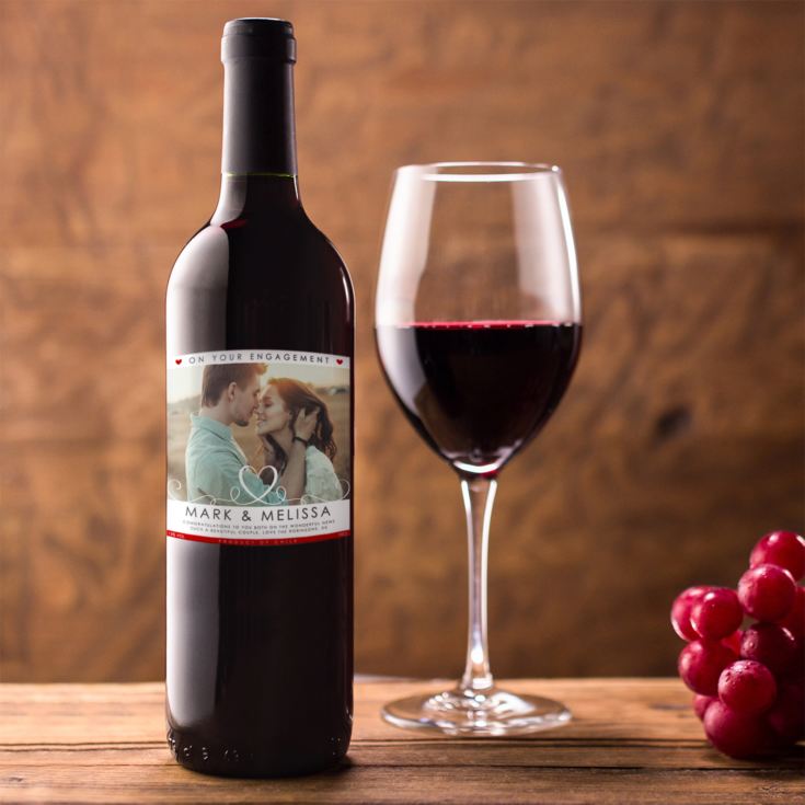 Personalised On Your Engagement Photo Upload Red Wine product image