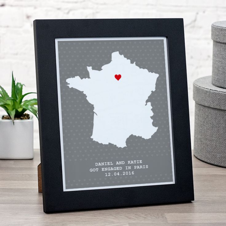 Personalised Engagement Location Framed Print product image