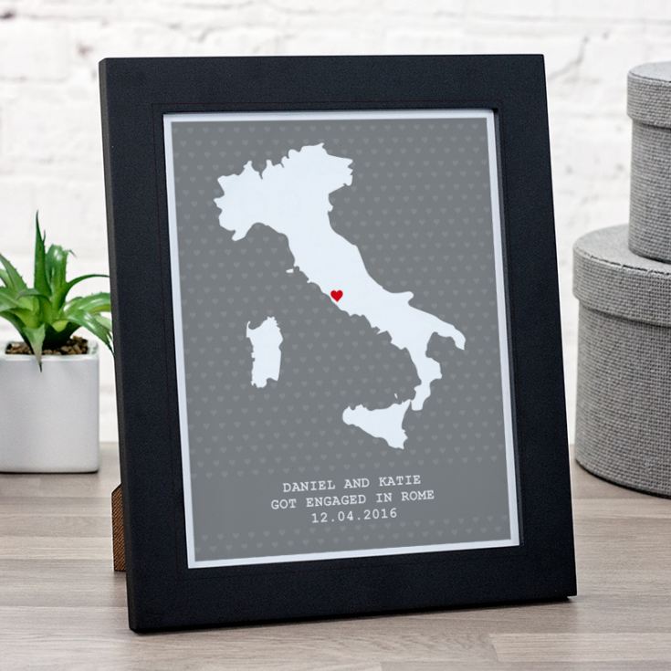Personalised Engagement Location Framed Print product image