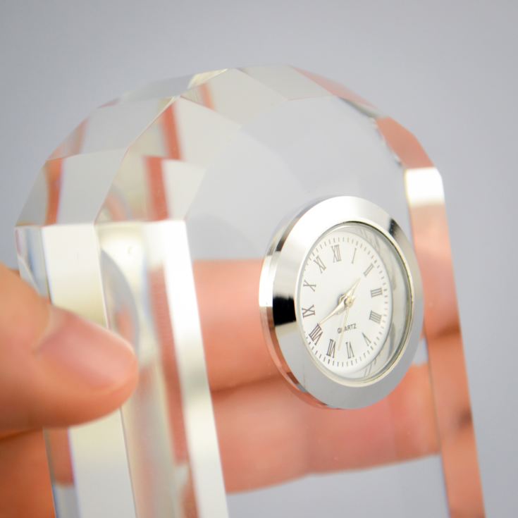 Engraved Crystal Mantel Clock product image