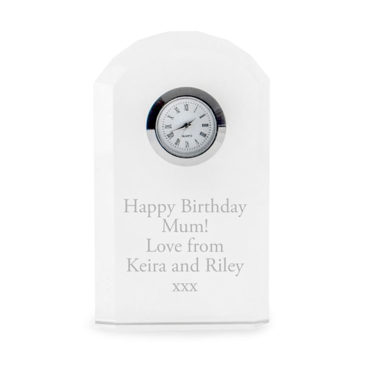 Engraved Crystal Mantel Clock product image