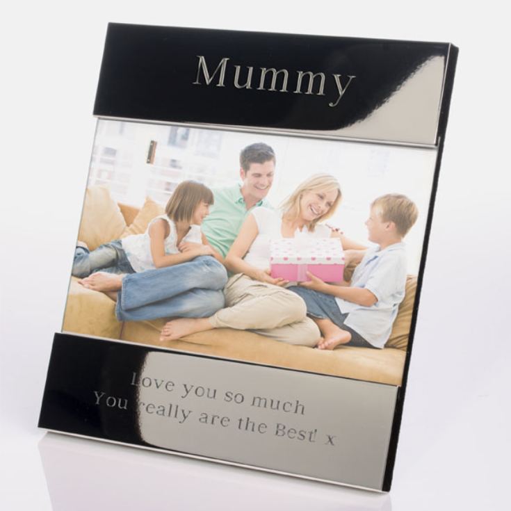 Engraved Mummy Shiny Silver Photo Frame product image