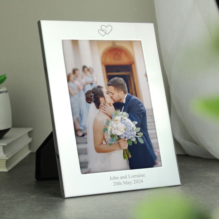 Personalised Entwined Hearts Photo Frame product image