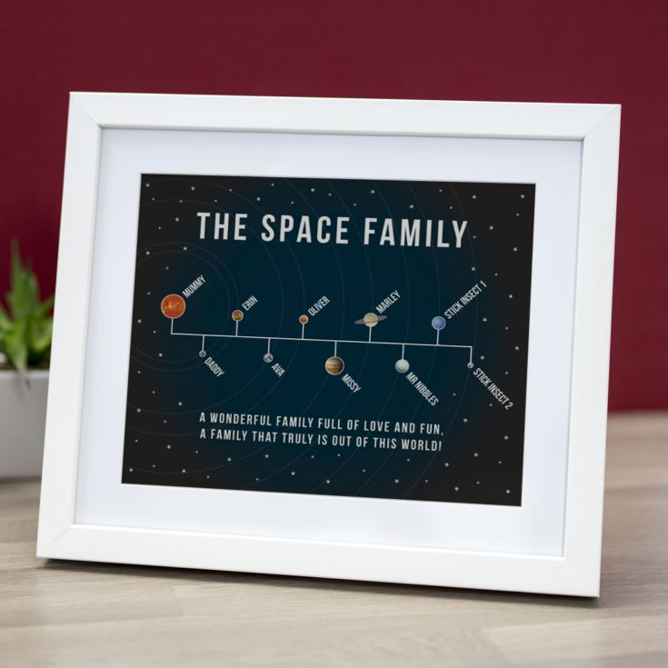 Personalised Solar System Family Framed Print product image