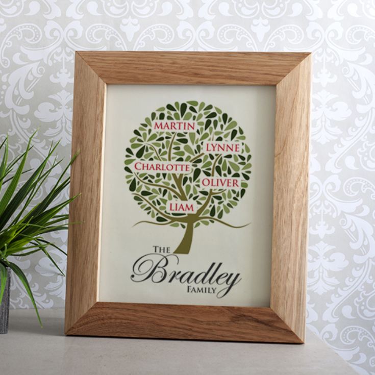 Personalised Family Tree Framed Print product image