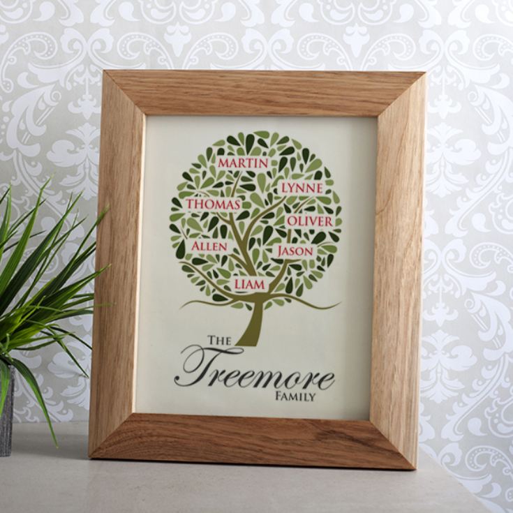 Personalised Family Tree Framed Print product image