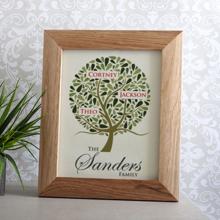 Personalised Family Tree Framed Print product image