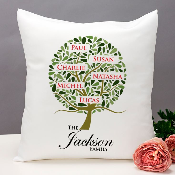personalised family pillow