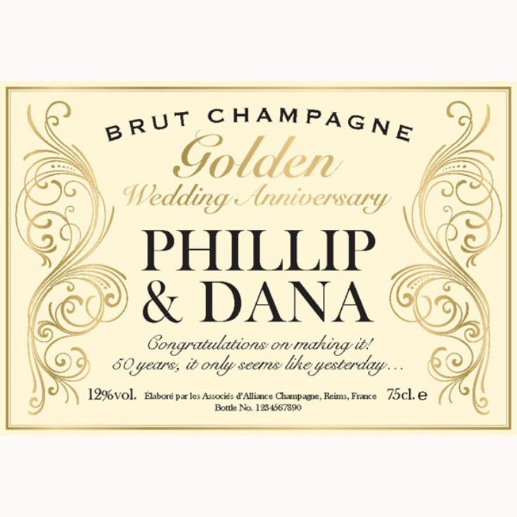 Personalised Golden Anniversary Champagne product image