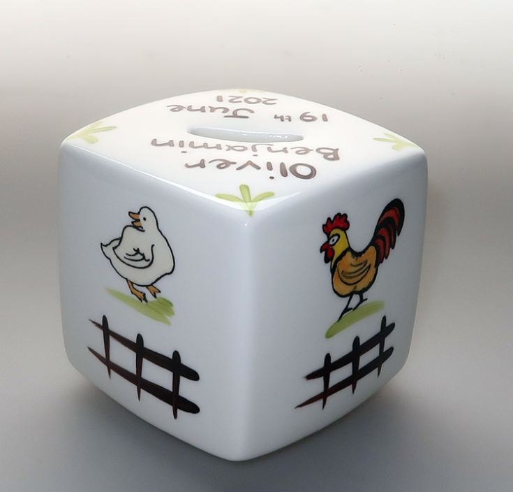 Personalised Heron China Down On The Farm Money Box product image