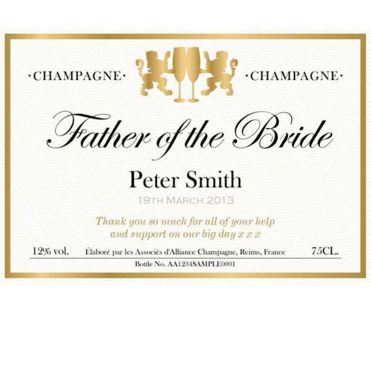 Father of the Bride Personalised Champagne product image