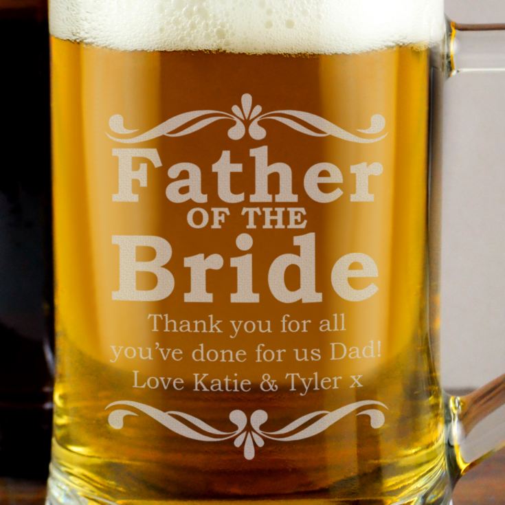 Personalised Father Of The Bride Glass Stern Tankard product image