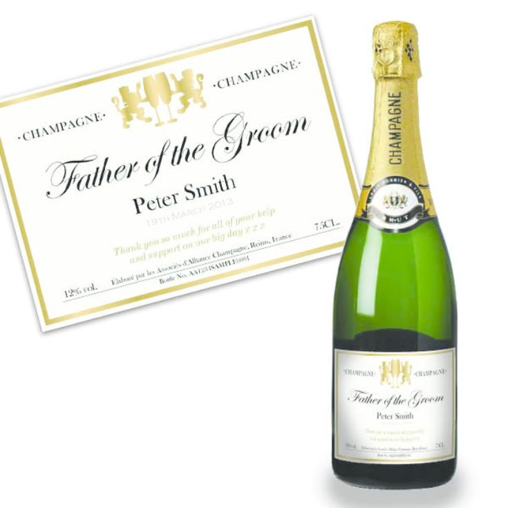 Father of the Groom Personalised Champagne product image