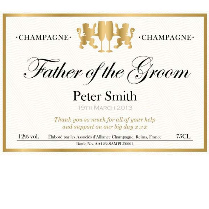 Father of the Groom Personalised Champagne product image
