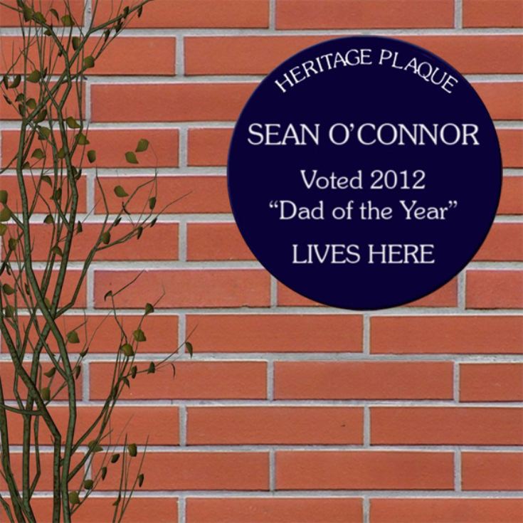Fathers Day Personalised Spoof Blue Heritage Plaque product image