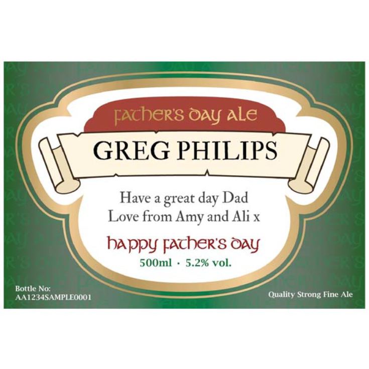 Father's Day Personalised Bottle of Beer | The Gift Experience