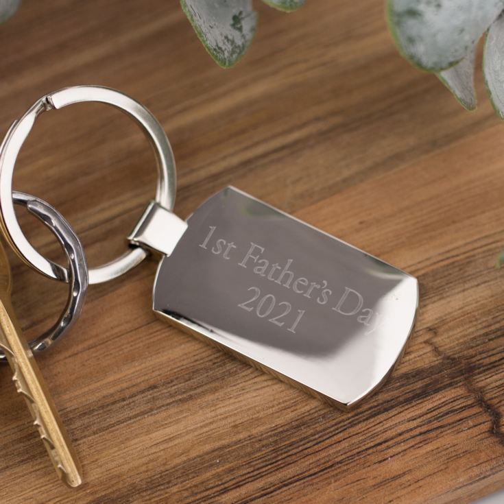 Engraved Father's Day Photo Keyring product image