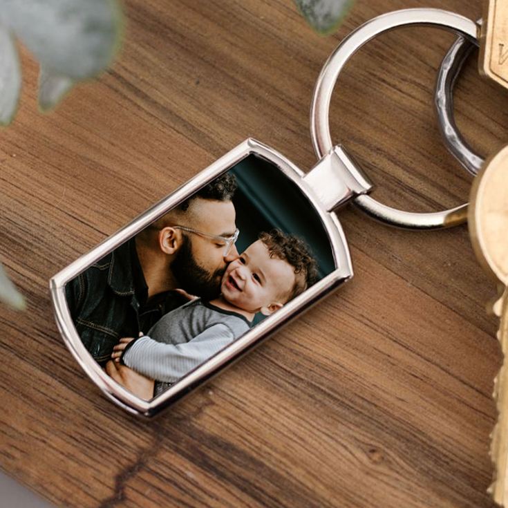Engraved Father's Day Photo Keyring product image