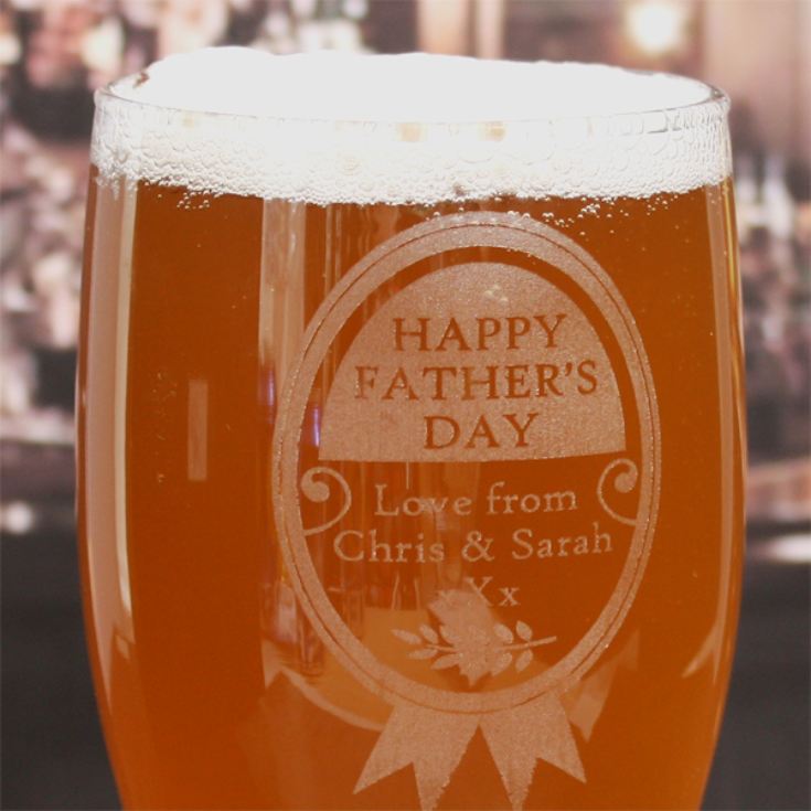 Personalised Father's Day Pint Glass product image