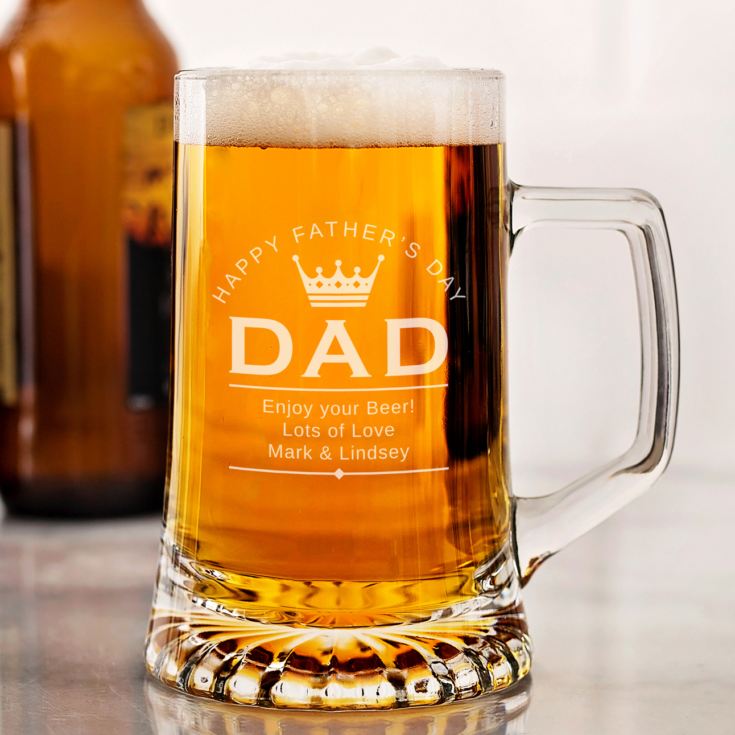 Personalised Father's Day Beer Glass Tankard product image