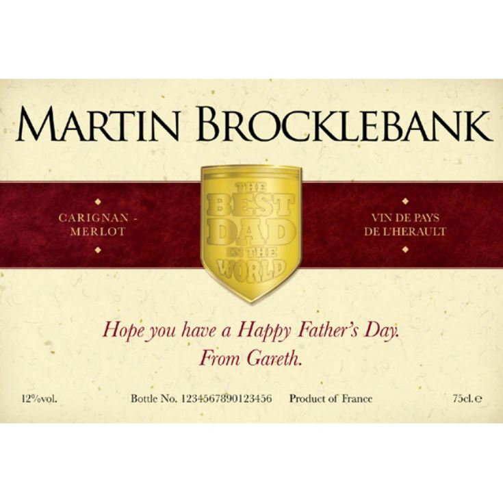 Personalised Fathers Day Wine | The Gift Experience