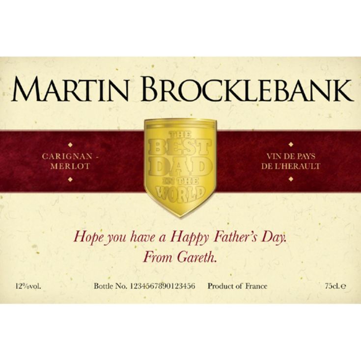 Personalised Fathers Day Wine product image