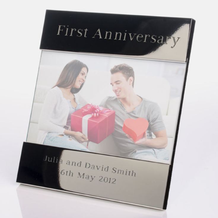 Engraved First Anniversary Photo Frame product image