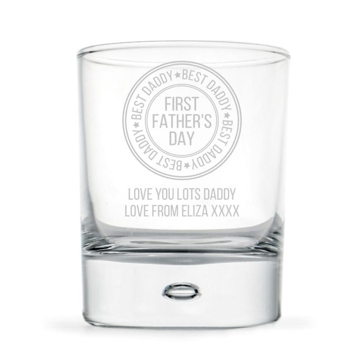 Personalised First Father's Day Best Daddy Whisky Tumbler product image