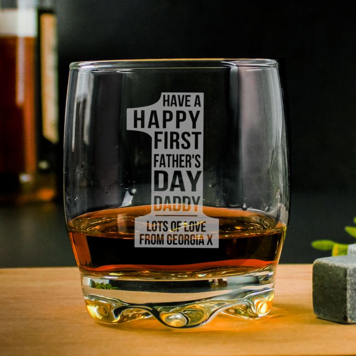 Personalised First Father's Day No 1 Whisky Tumbler product image