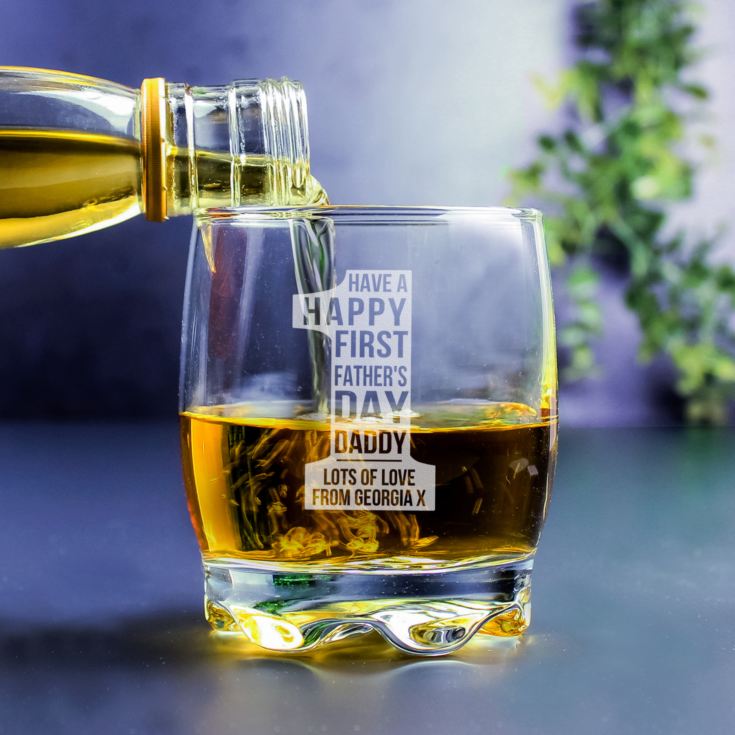 Personalised First Father's Day No 1 Whisky Tumbler product image