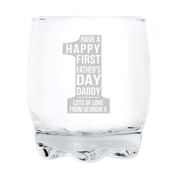 Personalised First Father's Day No 1 Whisky Tumbler product image