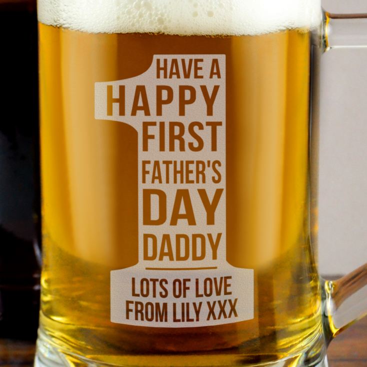 Personalised First Father's Day No 1 Pint Tankard product image