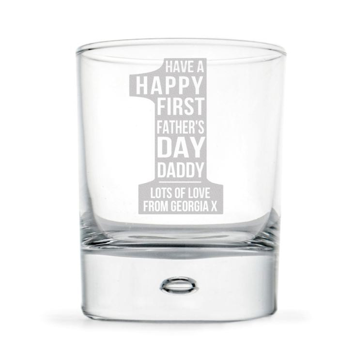 Personalised First Father's Day No 1 Whisky Tumbler product image