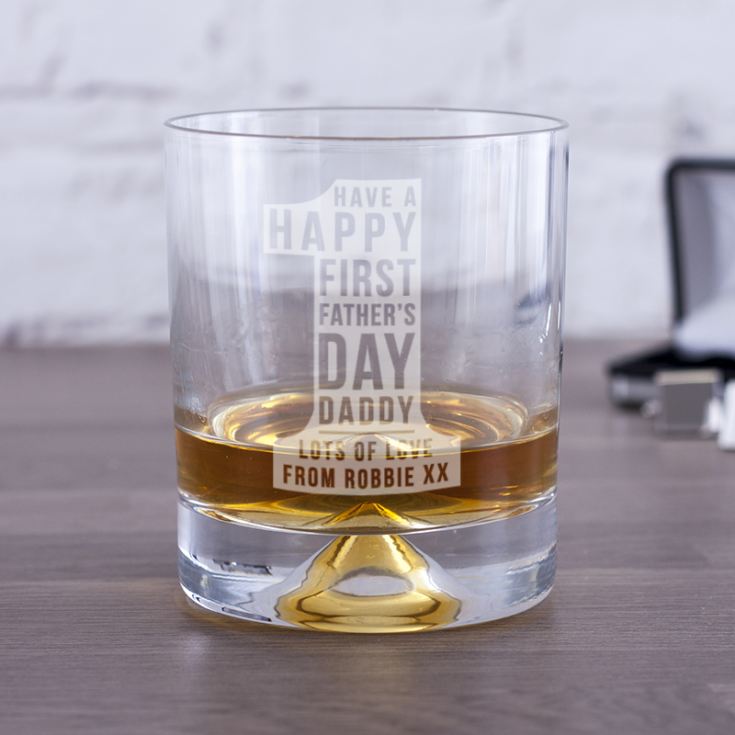 Personalised First Father's Day No 1 Whisky Tumbler product image
