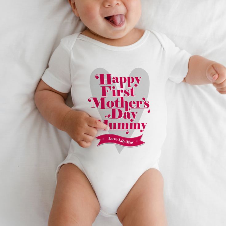 Personalised First Mother's Day Baby Grow product image