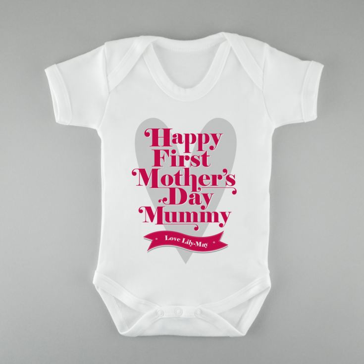 Personalised First Mother's Day Baby Grow product image