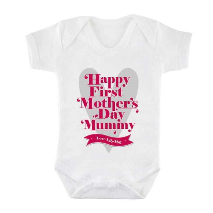 Personalised First Mother's Day Baby Grow product image