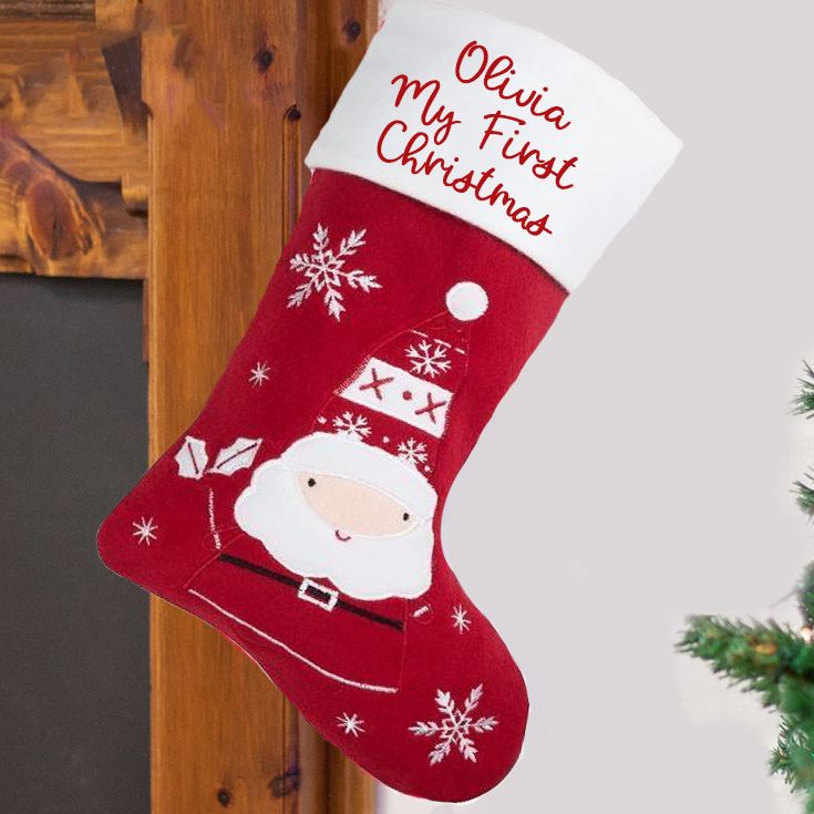 Personalised Luxury My First Christmas Stocking product image