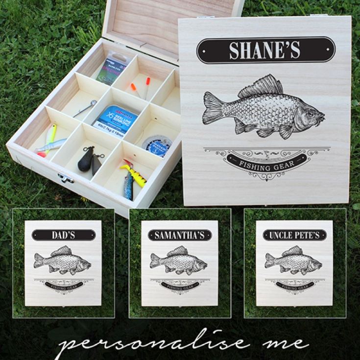 Fishing Gear - Personalised Wooden Box product image