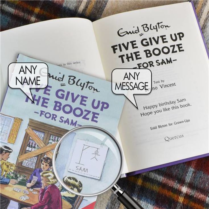 Personalised Enid Blyton Book - Five Give Up The Booze product image