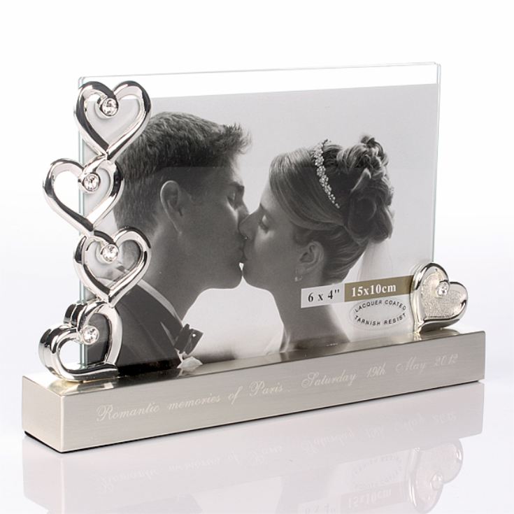 Engraved Five Hearts Photo Frame The Gift Experience