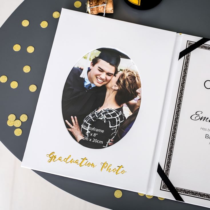 Personalised Celebrations Graduation Certificate Holder With Cap Icon product image